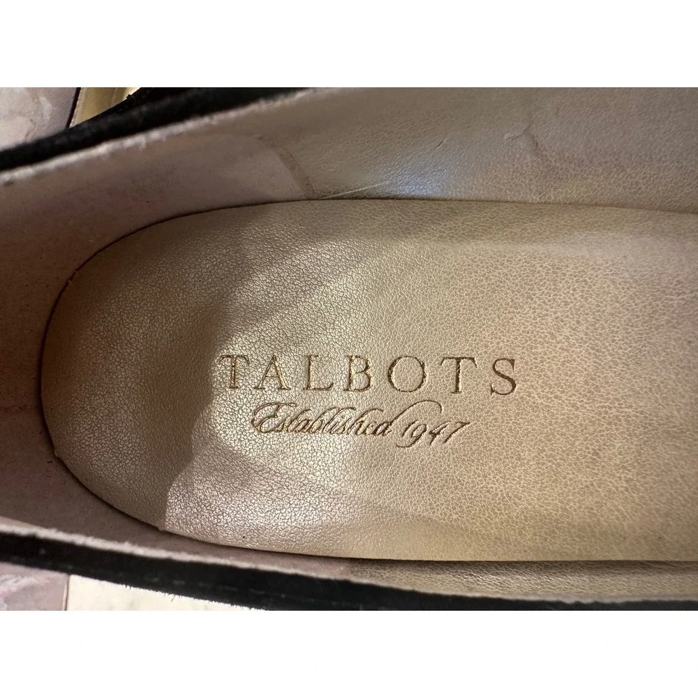 Talbots Lars2 Black Suede Round Toe Pumps Heels Womens 8.5 M Classic